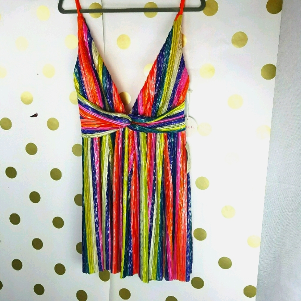 Bright rainbow dress NWT